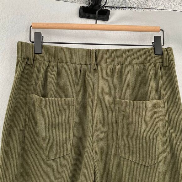 NWT Halara Green Mid Rise Button Zipper Pockets Corduroy Casual Joggers Sz Small - Picture 4 of 9